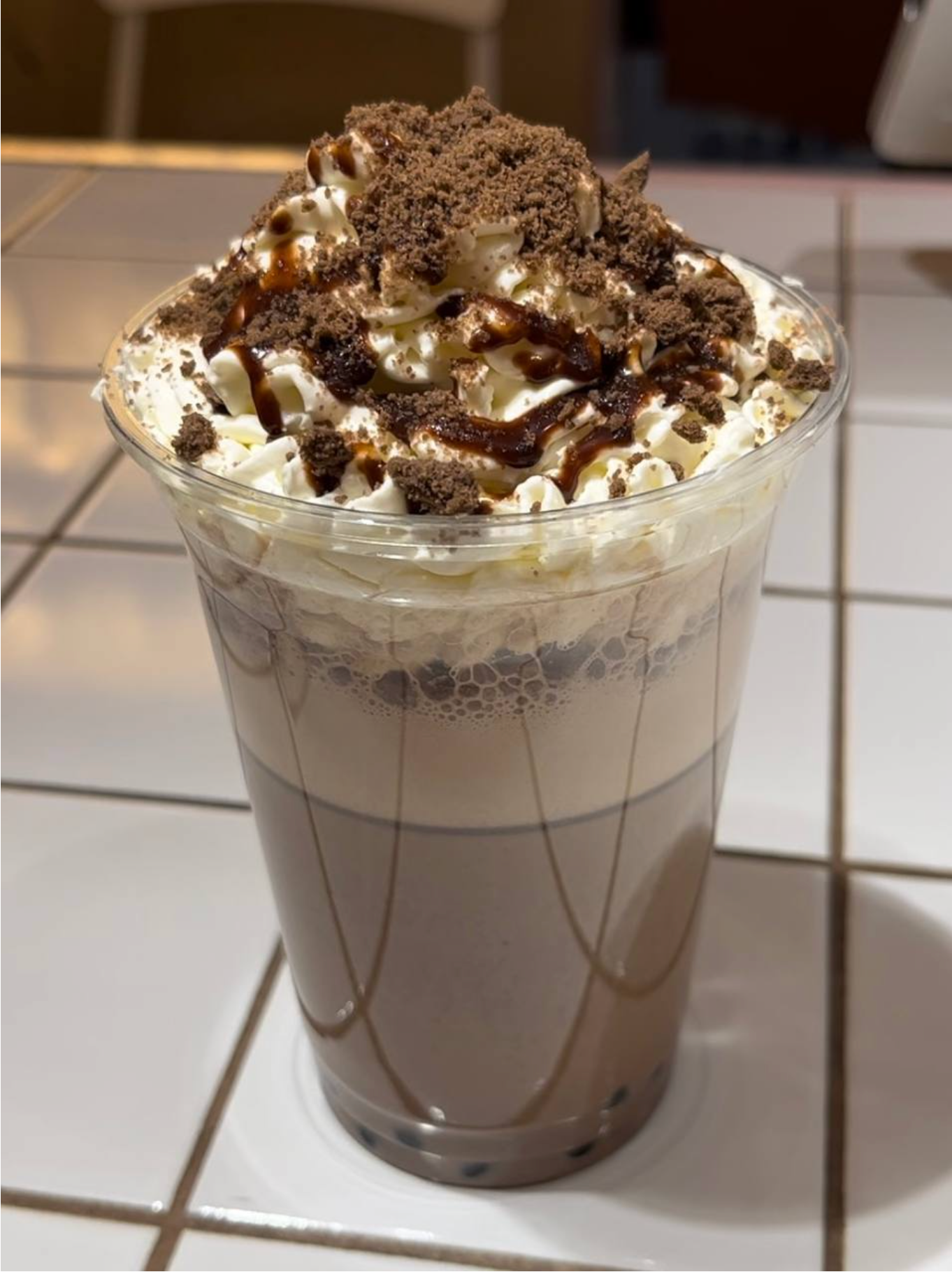 Moka de tiramisu con tapioca y chocolate
