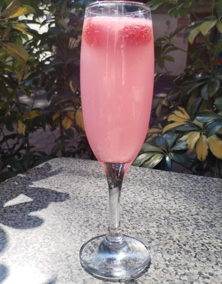 Pink lemonade mocktail