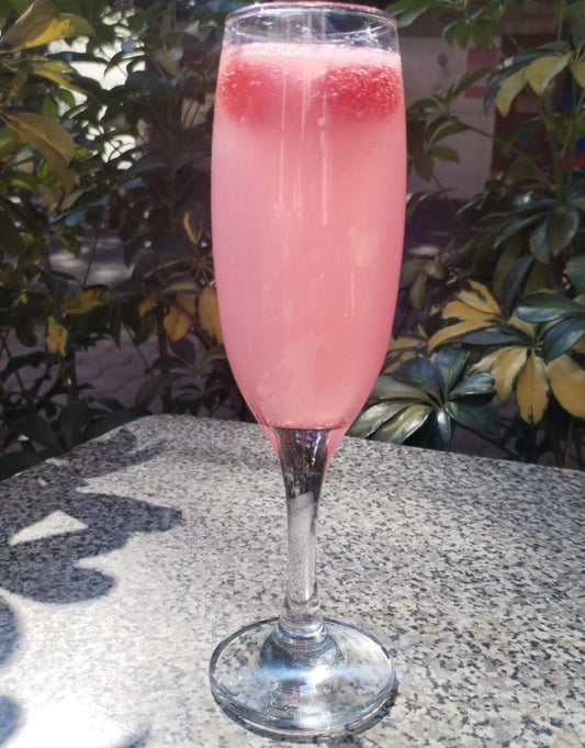 Pink lemonade mocktail