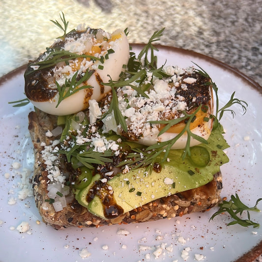 Tostada de aguacate